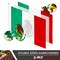 Mexico Mexican Flag 3x5 Ft 2-Pack Double-sided Embroidered Polyester By G128